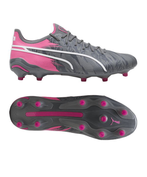 PUMA KING Ultimate Rush FG/AG Grau Pink F01 - grau