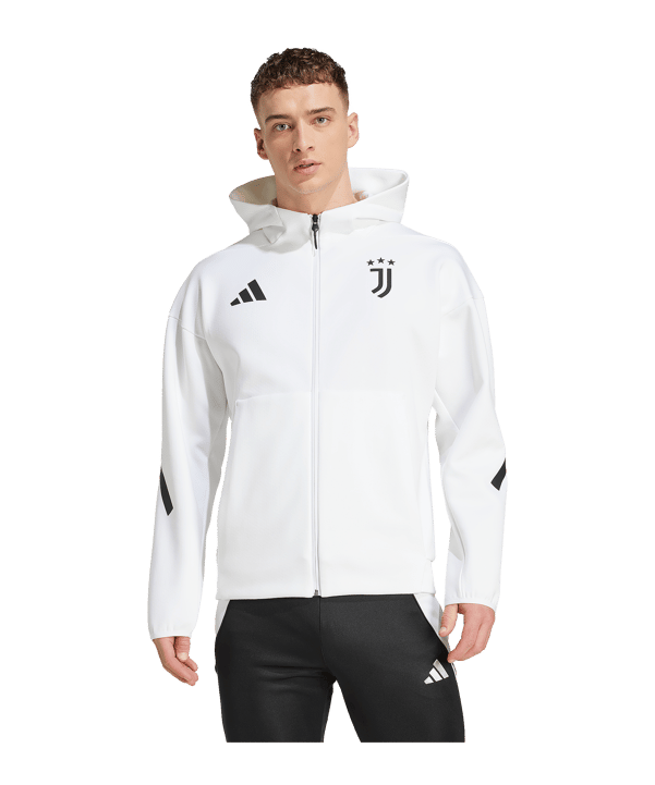 adidas Juventus Turin Anthem Kapuzenjacke Weiß - weiss