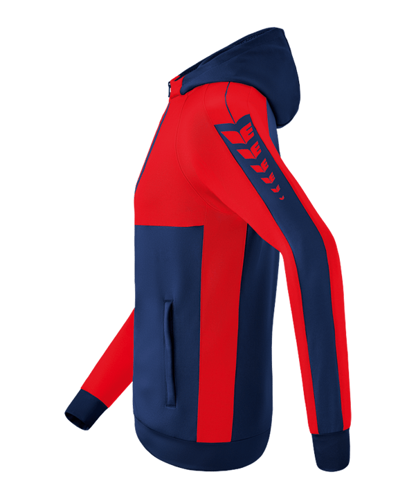 Erima Six Wings Kapuzenjacke Kids Dunkelblau - blau