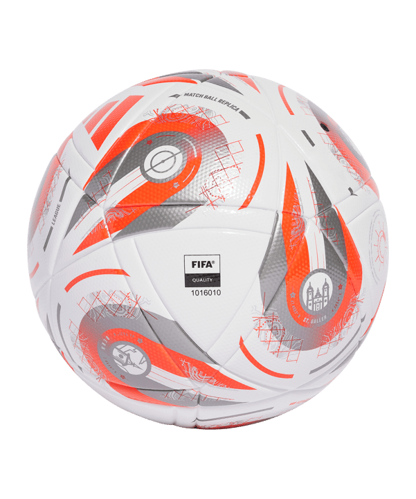 adidas League Final Trainingsball EM 2025 Weiß - weiss