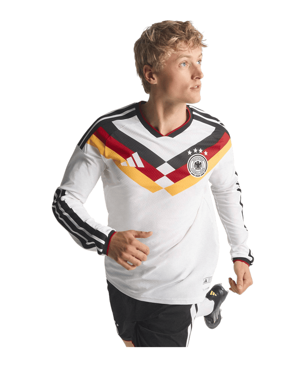 adidas DFB Deutschland Authentic Trikot Langarm Home WM 2026 Weiß - weiss