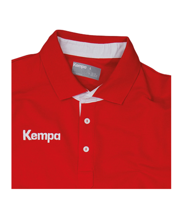 Kempa Prime Poloshirt Rot Weiss F01 - rot