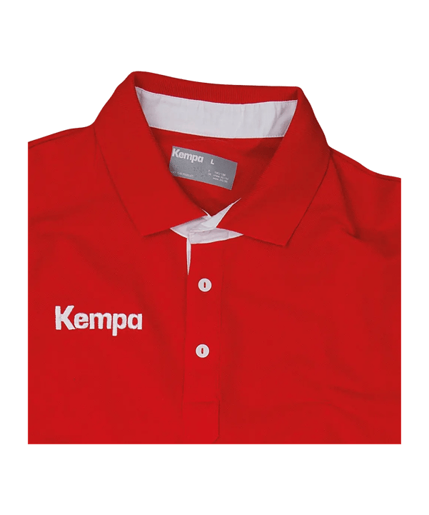 Kempa Prime Poloshirt Rot Weiss F01 - rot