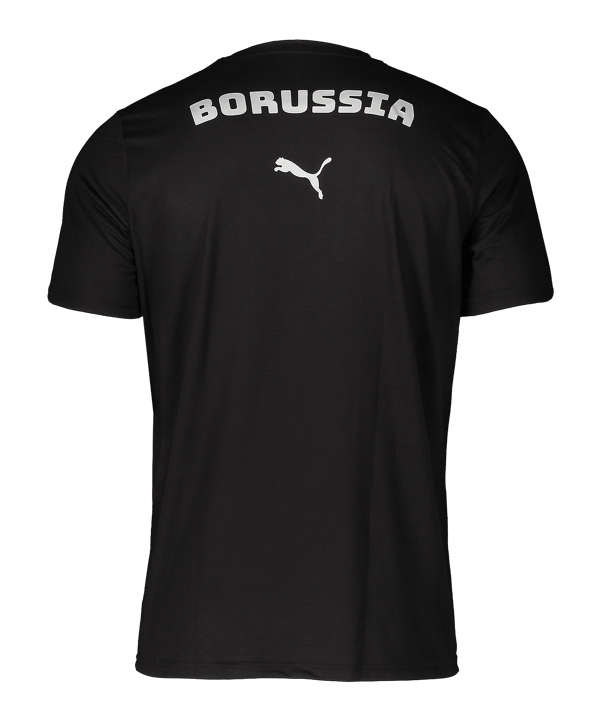 PUMA Borussia Mönchengladbach Casual T-Shirt mit Sponsor Schwarz F13 - schwarz