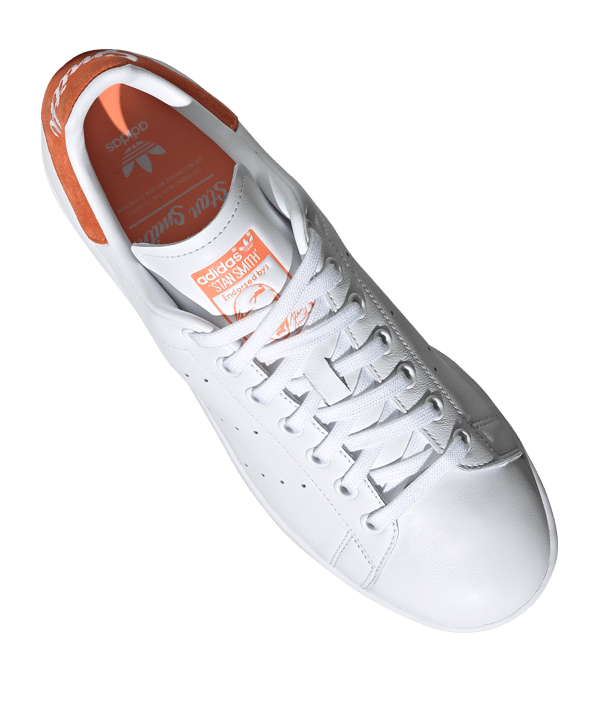 adidas Originals Stan Smith Sneaker Weiss Orange - weiss