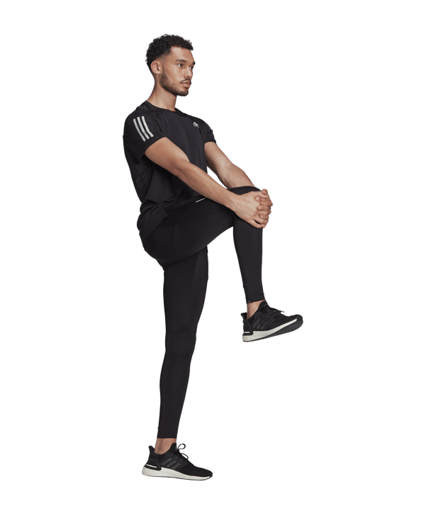 adidas Own the Run Tight Running Schwarz Silber - schwarz