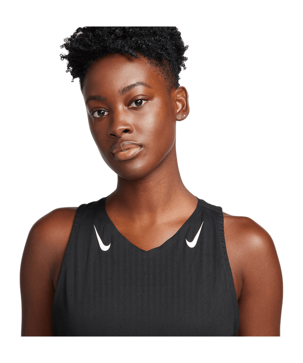 Nike AeroSwift Running Singlet Damen Schwarz F010 - schwarz