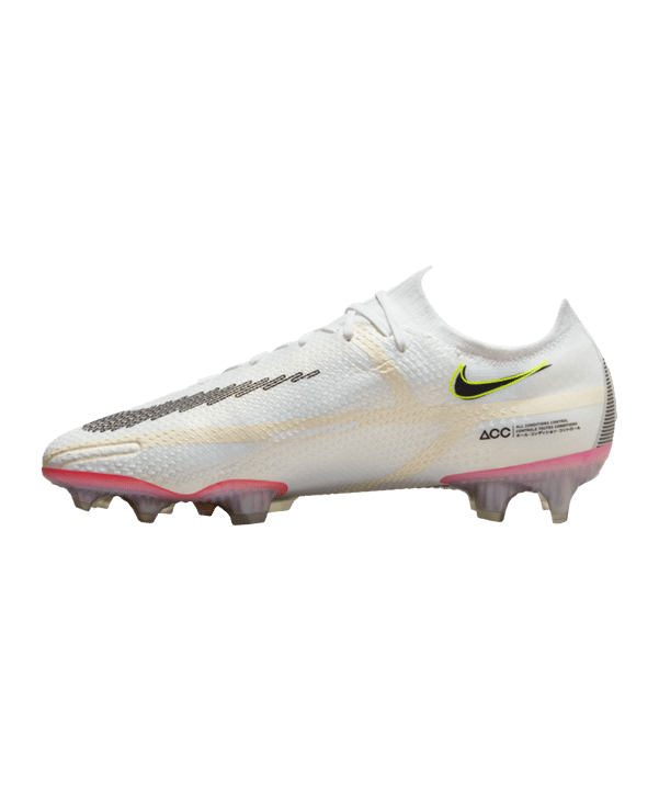 Nike Phantom GT2 Rawdacious Elite FG Weiss Schwarz F121 - weiss