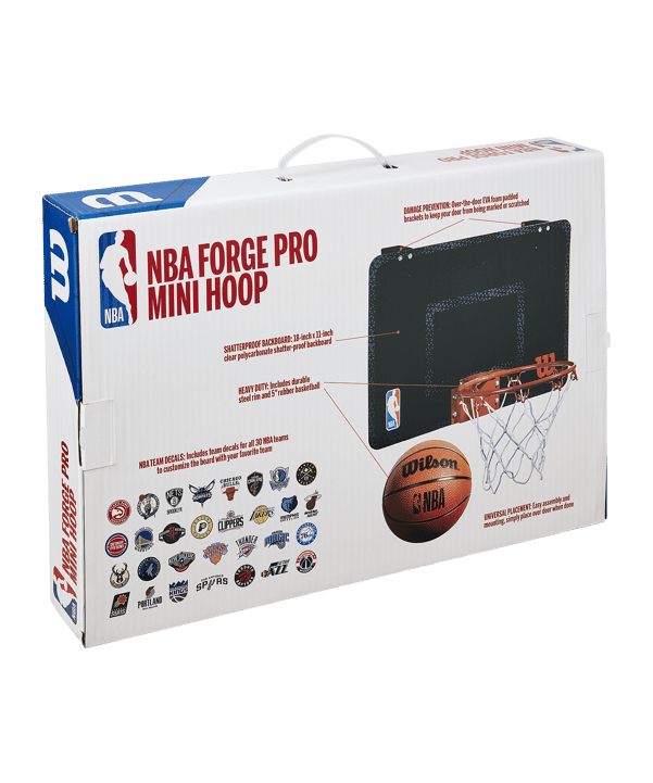 Wilson NBA Forge Mini Hoop Mini Panier De Basket Noir - noir