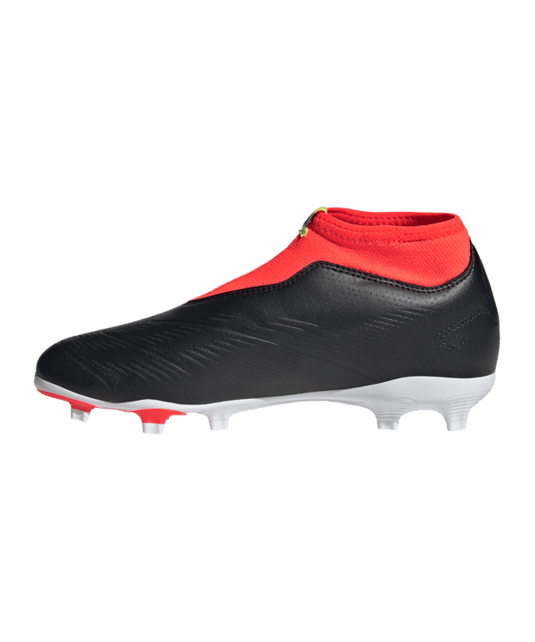 adidas Predator League LL FG Solar Energy Kids Schwarz Weiss Rot - schwarz