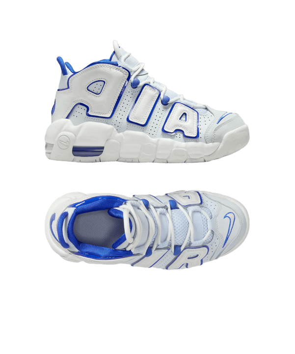 Nike Air More Uptempo Kids Weiss Blau F100 - weiss