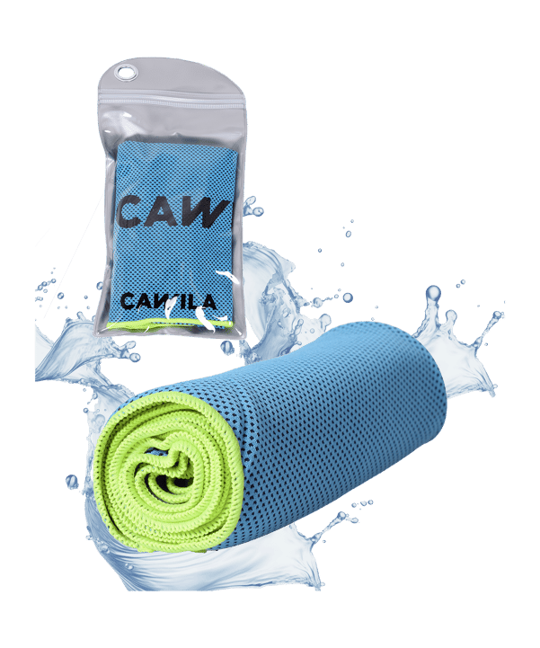 Cawila Academy Ice kühlendes Handtuch Blau Gelb - blau