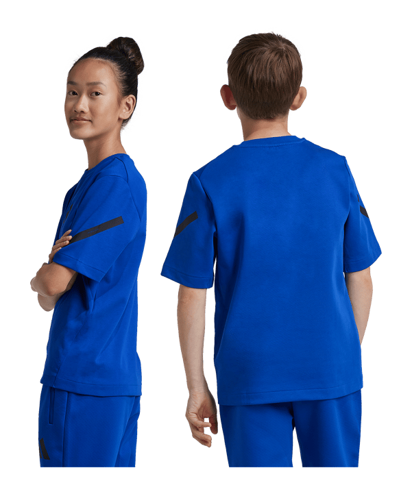 adidas ZNE T-Shirt Kids Blau - blau