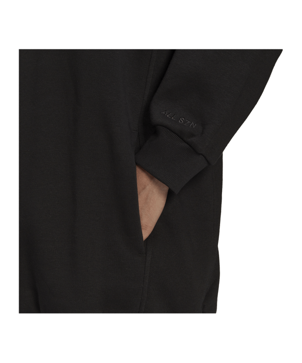 adidas ALL SZN Fleece Long Hoody Schwarz - schwarz