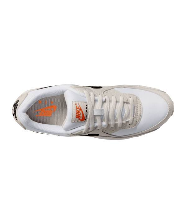 Nike Air Max 90 Weiss Schwarz Orange F100 - weiss