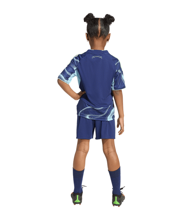 adidas Ajax Amsterdam Trikot Set Away 2025/2026 Kids Blau - blau