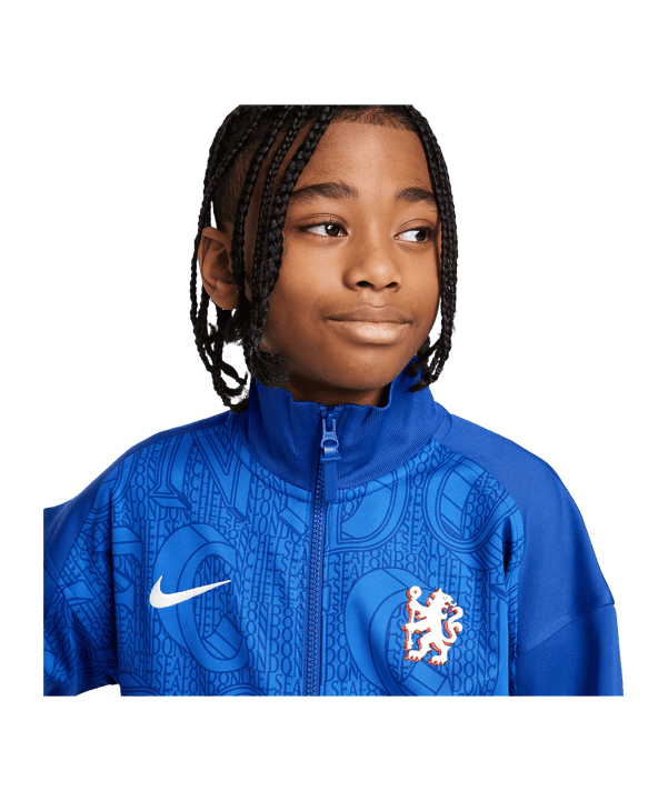 Nike FC Chelsea London Academy Pro Anthem Jacke Kids Blau F495 - blau