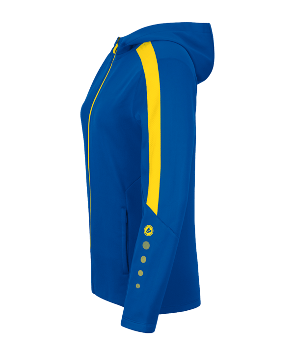 JAKO Power Kapuzenjacke Damen Blau Gelb F404 - blau