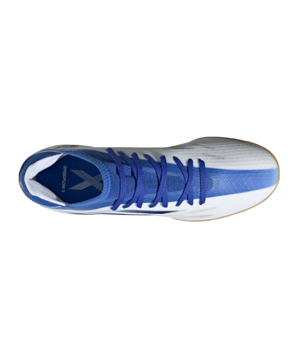 adidas X SPEEDFLOW.3 IN Halle Diamond Edge Weiss Blau - weiss