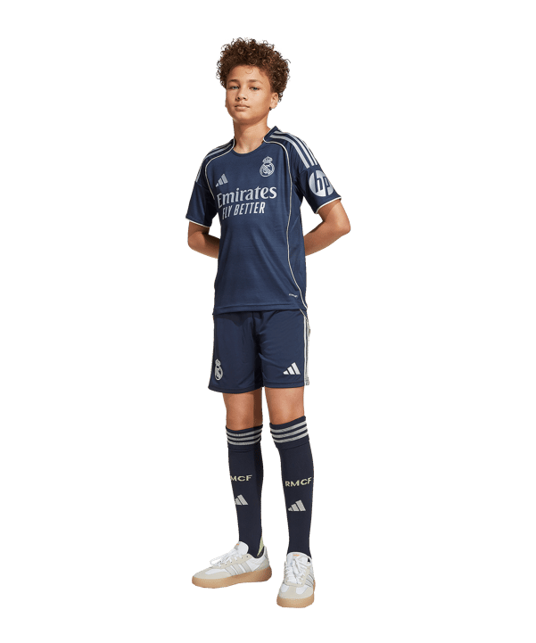 adidas Real Madrid Mini Trikot Set Away 2025/2026 Kids Blau - blau