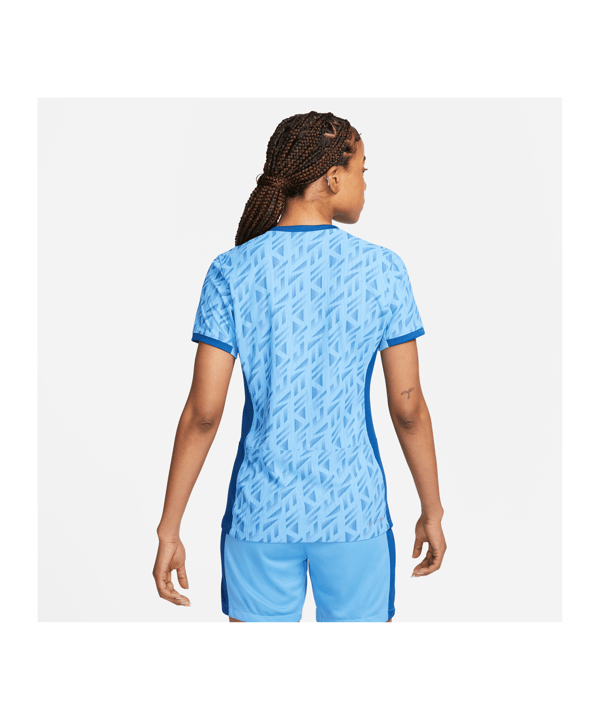 Nike England Auth. Trikot Away Frauen WM 2023 Damen Blau Weiss F462 - blau