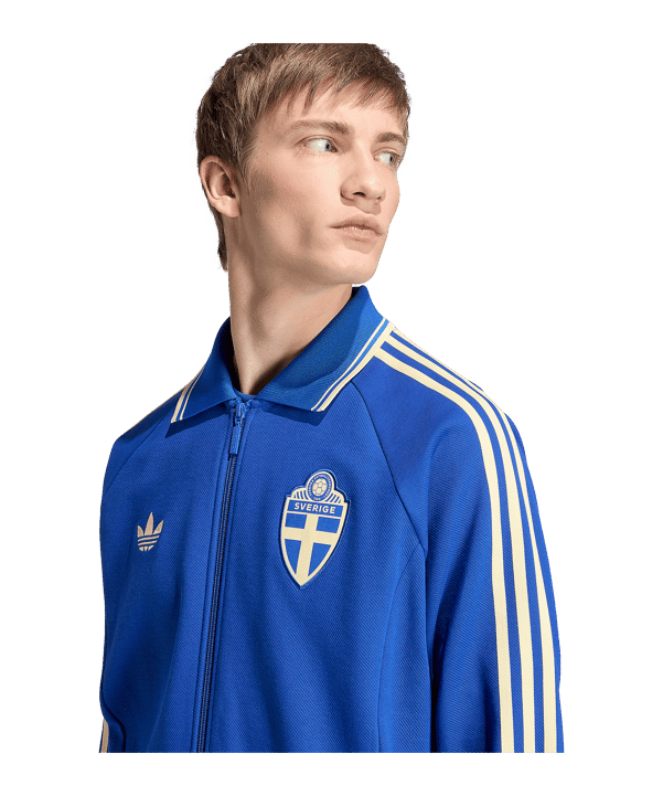 adidas SvFF Schweden Jacke Blau - blau