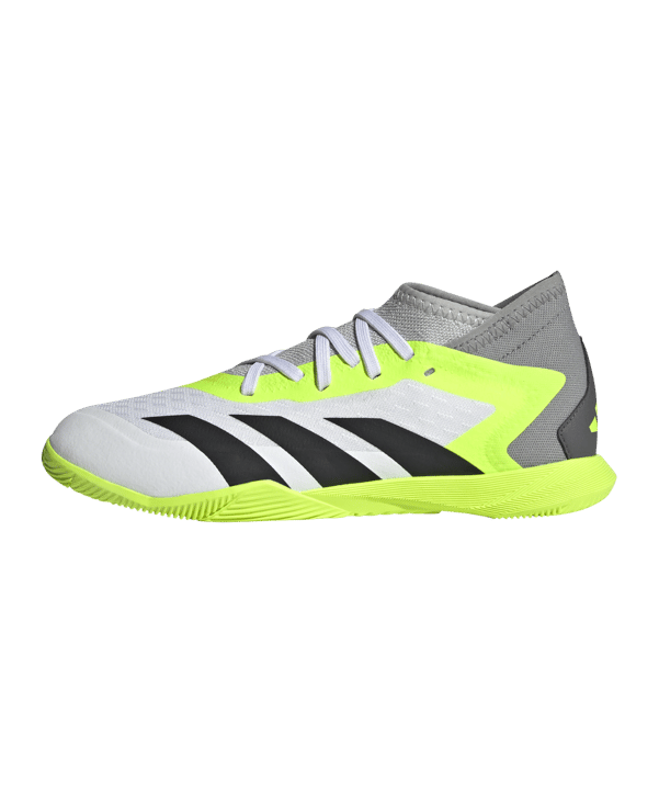 adidas Predator Accuracy.3 IN Halle Crazyrush Kids Weiss Schwarz Gelb - weiss