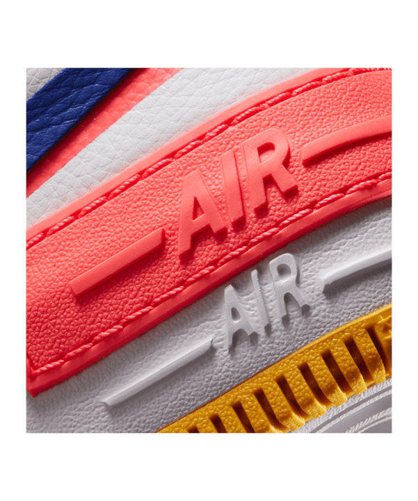 Nike Air Force 1 Shadow Damen Weiss Blau Pink F105 - weiss