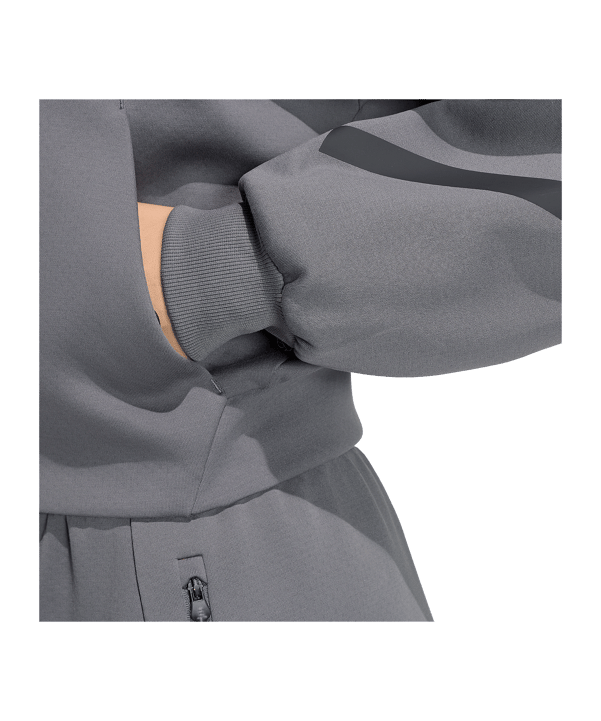 adidas Cropped Veste à capuche Femmes Gris - gris