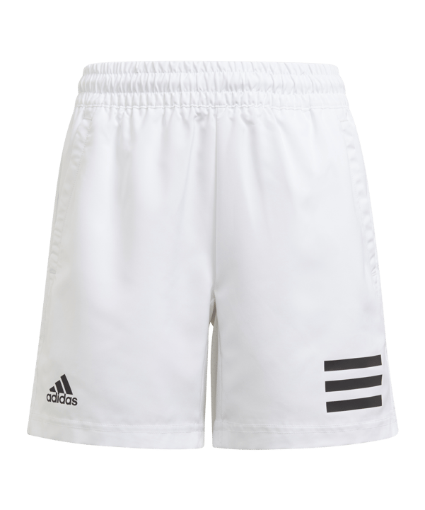 adidas Club 3 Stripes Short Kids Weiss Schwarz - weiss