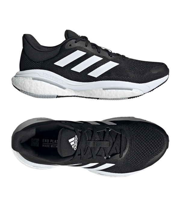 adidas Solar Glide 5  Schwarz Weiss Laufschuh - schwarz