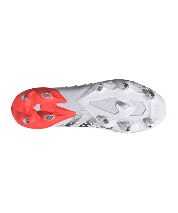 adidas Predator FREAK.1 SG White Spark Weiss Grau Rot - weiss