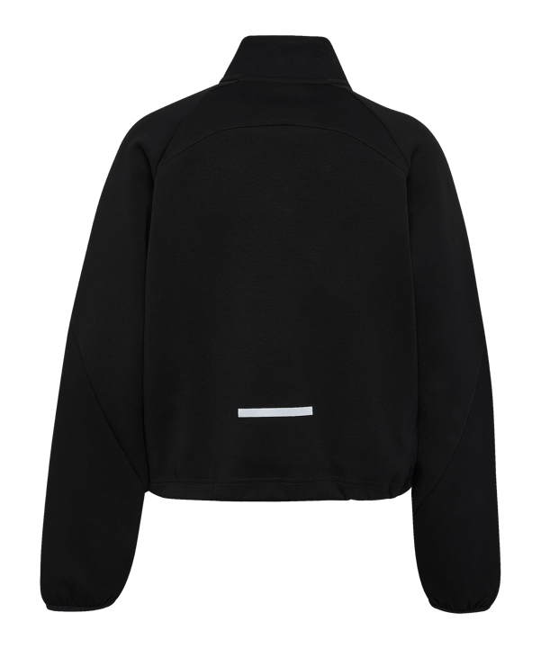 Hummel Tech Fleece Boxy Half Zip Sweatshirt Damen Schwarz F2001 - schwarz