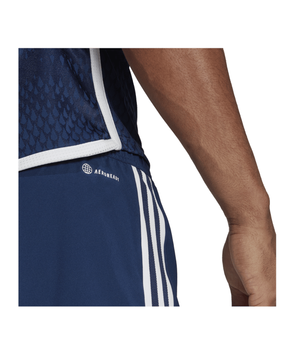 adidas Tiro 23 Competition Match Short Blau Weiss - dunkelblau