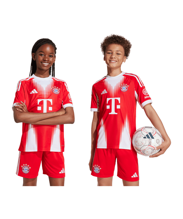 adidas FC Bayern München Trikot Home 2025/2026 Kids Rot - rot