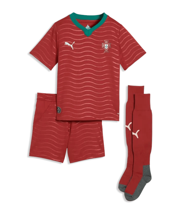 PUMA Portugal Minikit Trikot Set Home WM 2026 Kids Rot F01 - rot