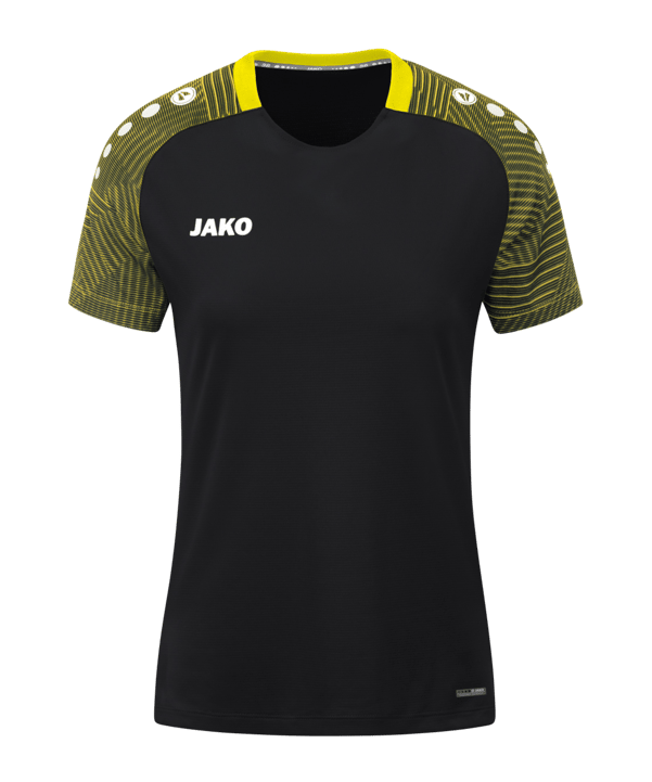 JAKO Performance T-Shirt Damen Schwarz Gelb F808 - schwarz