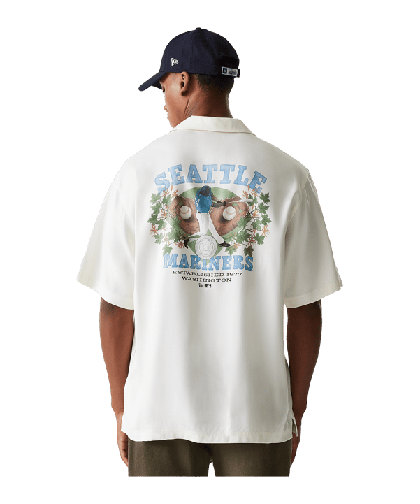 New Era MLB Seattle Mariners Graphic Revere T-Shirt Weiß - weiss