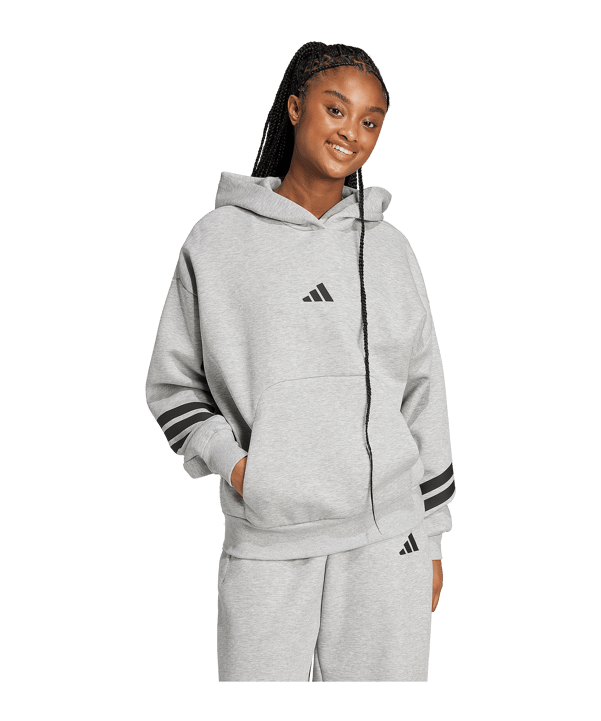 adidas Future Icons 3S Hoody Grau - grau