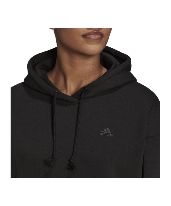 adidas ALL SZN Fleece Long Hoody Schwarz - schwarz