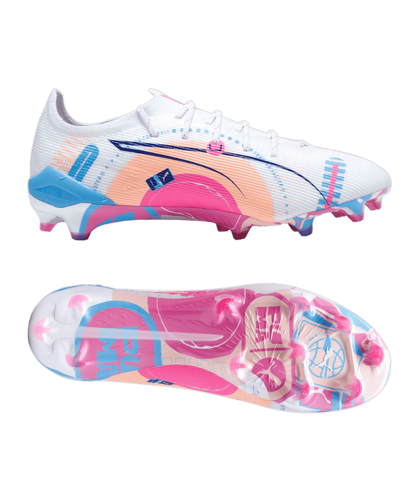 PUMA ULTRA 5 Ultimate FG Volume Up Weiss Blau F01 - weiss