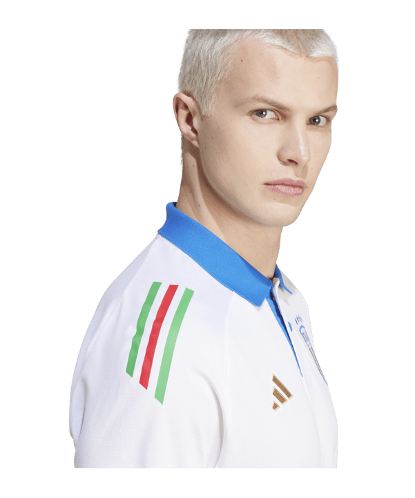 adidas Italien Poloshirt EM 2024 Weiss - weiss