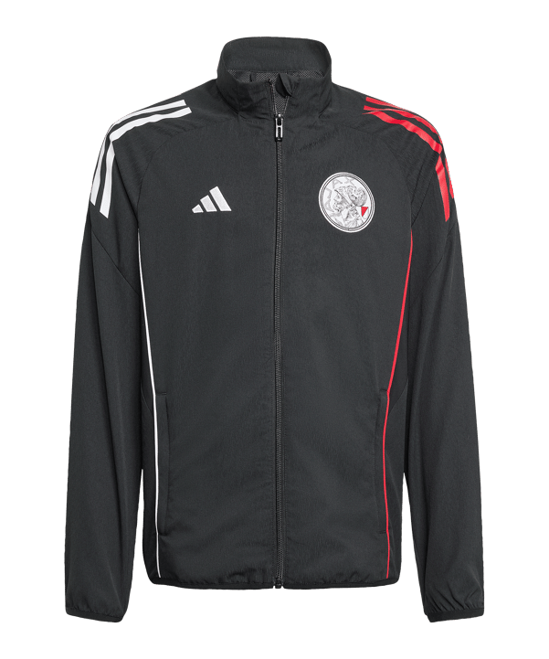adidas Ajax Amsterdam Prematch Jacke Kids Schwarz - schwarz