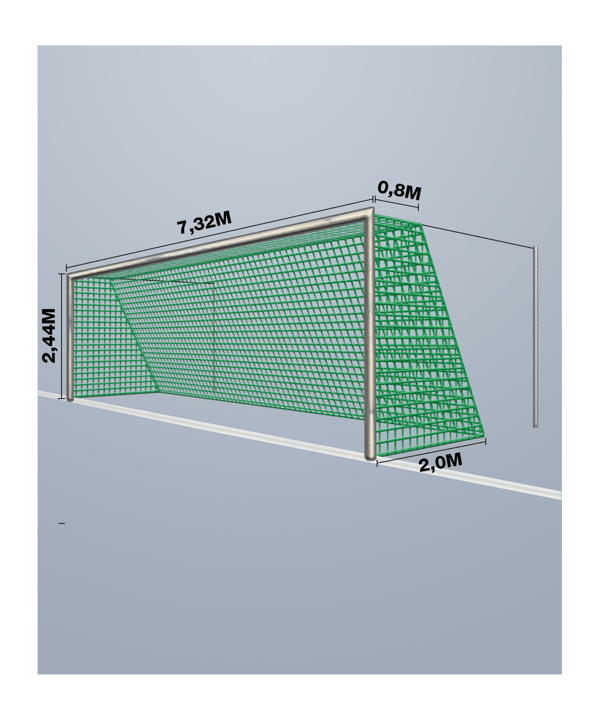 Cawila PRO Tornetz PPM 4MM M120 | 7,50 x 2,50m | 0,8 x 2,0m grün - gruen