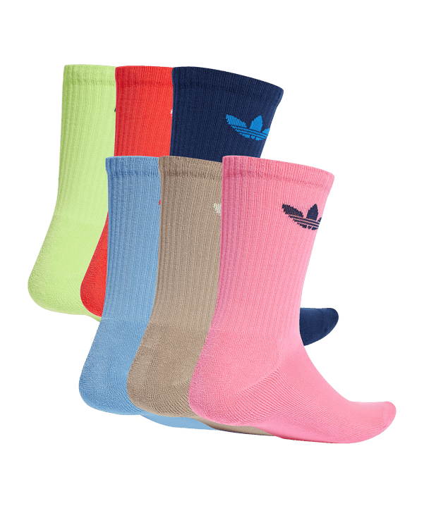 adidas Originals Trefoil Crew Cushion 6 Pair Socken Blau - blau
