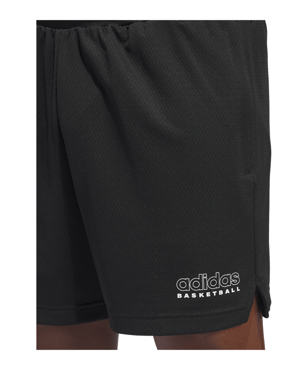 adidas Select Basketball 7 Zoll Short Schwarz - schwarz