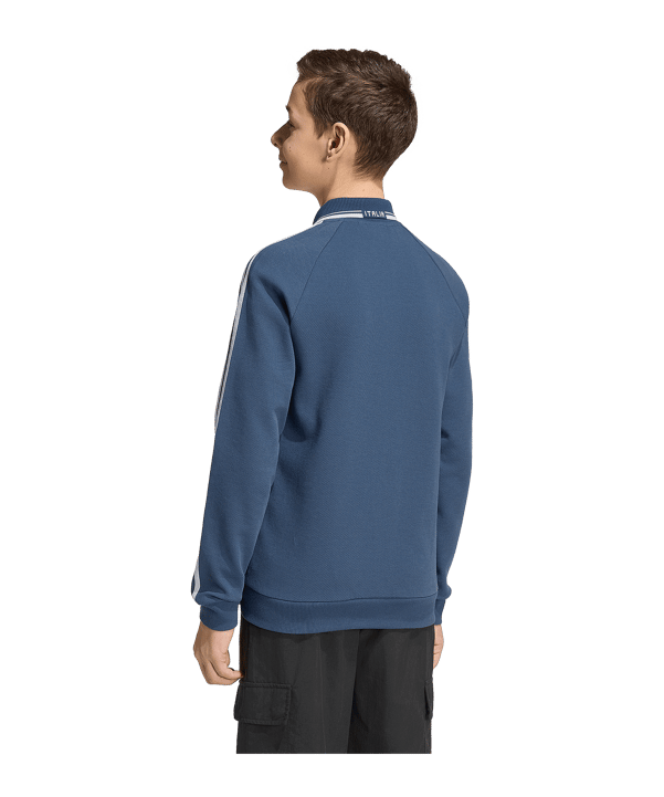 adidas Originals FIGC Italien Anthem Jacke Kids Blau - blau