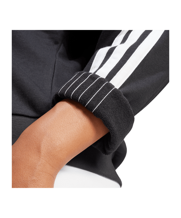adidas Essentials 3 Stripes Sweatshirt Damen Schwarz - schwarz