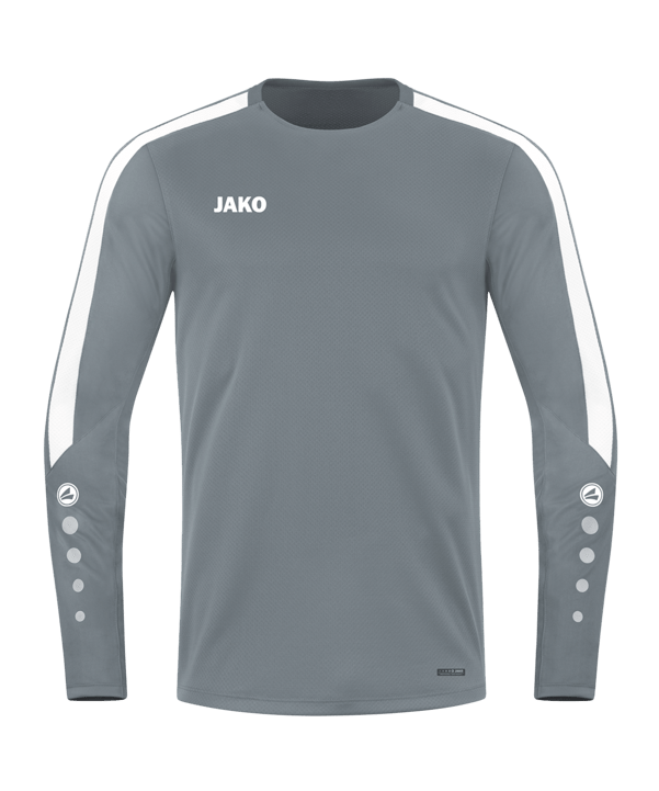 JAKO Power Sweatshirt Grau Weiss F840 - grau