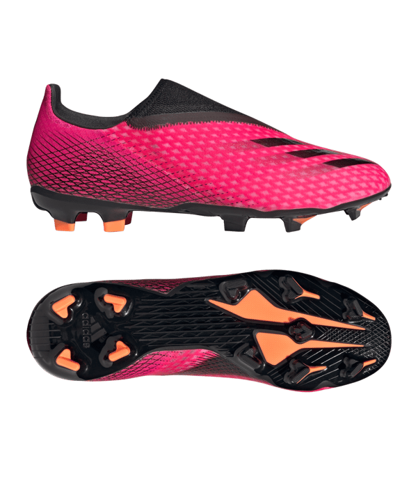 adidas X GHOSTED.3 LL FG Superspectral Pink Schwarz Orange - pink